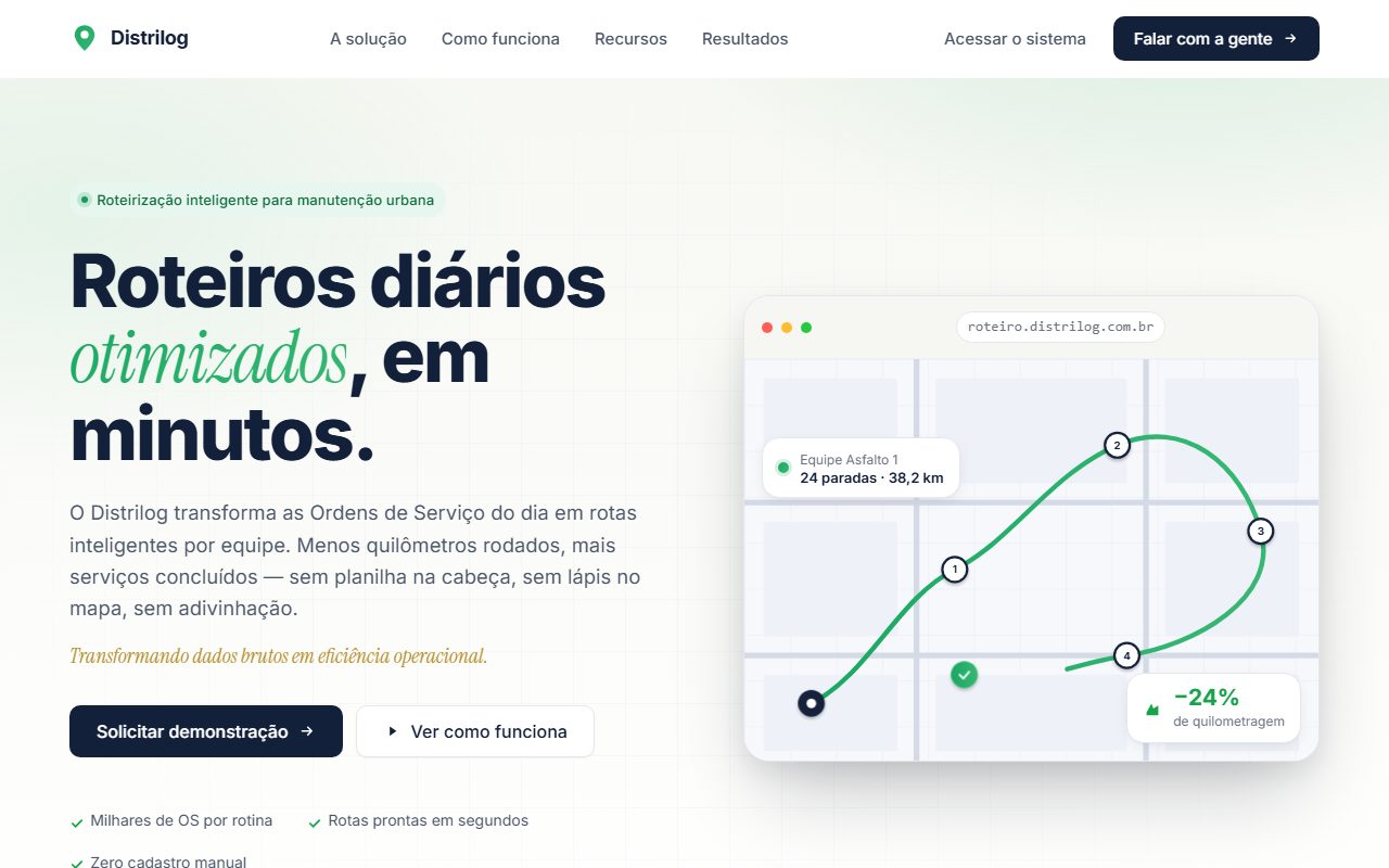 Preview do projeto Distrilog